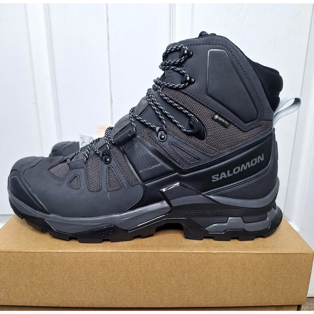 Salomon Quest 4 GTX Gore-Tex Black Hiking Boots Waterproof 477873 size 12